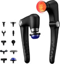 Massage Gun with 10 Replacement Heads Massage Gun with Heat Back Massager for Pain Relief Deep Tissue Massager for Shoulder &amp Back Muscle Recovery (Black)