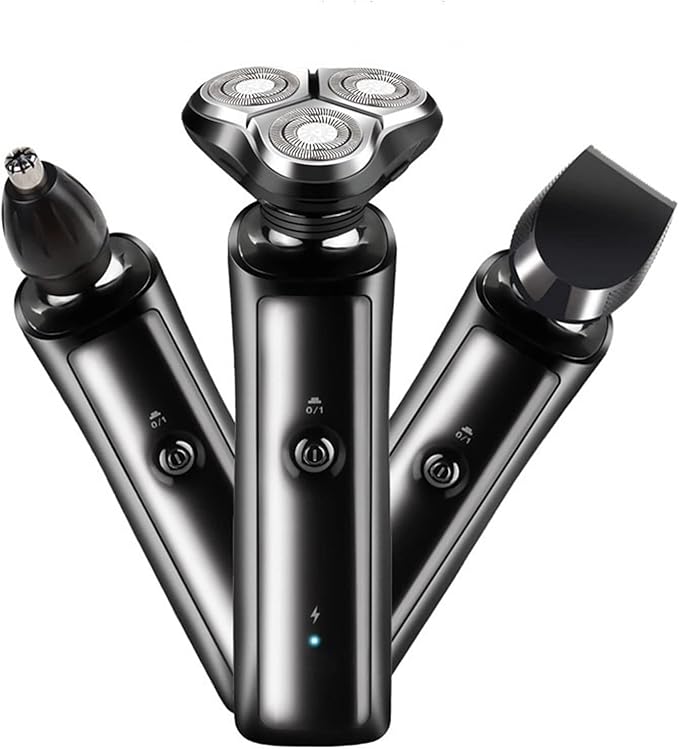 Head Shavers for Bald Men 3 in 1 Electric Shaver Razor for Men Shaving Machine 4D Smart Male Rechargeable Three-Head Nasal Hair Trimmer Kit