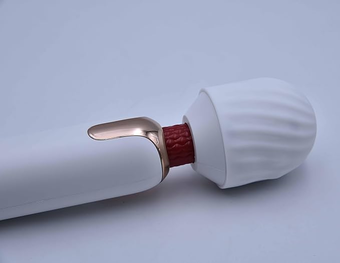 Electric Back Massager Handheld Deep Massager Muscle Relaxation Long Handle Big Cordless Rechargeable with Multiple Speeds White