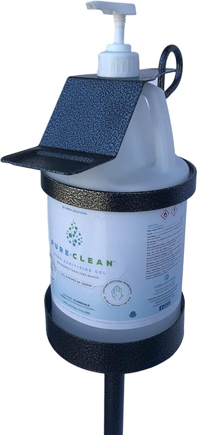 Hand Sanitizer Dispensing Stand By Sierra Solutions (Silver Vein)
