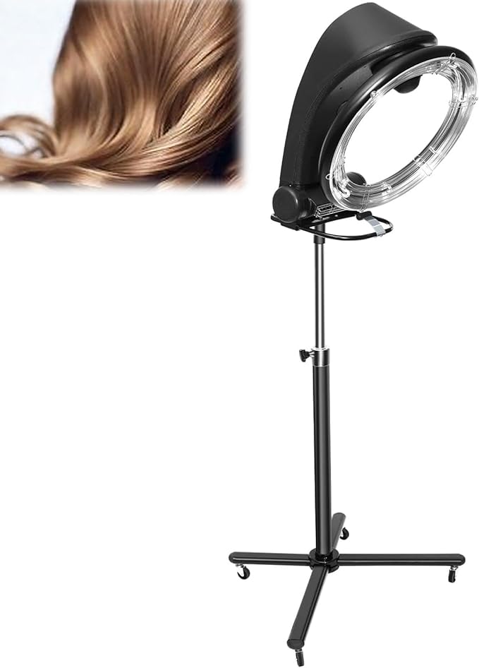 Salon Processor Professional Hair Color Processor Multi-Function Panel 360° Surround Function with Wheels Digital Screen Suitable for Hair Salons and Homes