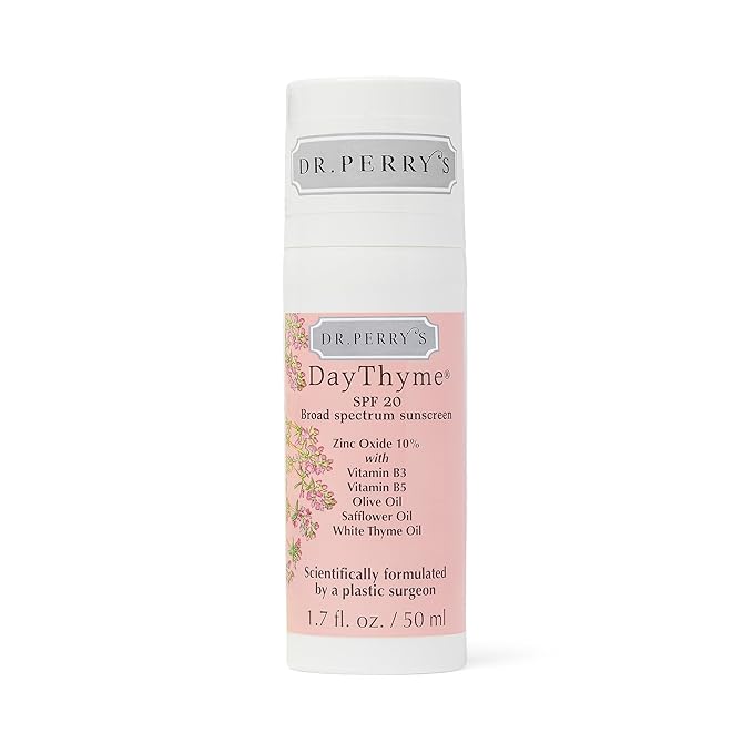 Dr. Perry’s DayThyme SPF 20 Daily Broad Spectrum Sunscreen with Zinc Oxide and Vitamins B3 B5