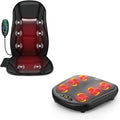 Snailax Vibration Back Massager with Heat &amp Shiatsu Foot Massager with Heat – Complete Full-Body Relief for Office Home