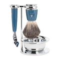 MÜHLE RYTMO 4-piece Pure Badger 5-Blade Razor Modern Luxury Wet Shaving Set - Perfect for Every Day Use Barbershop Quality Close Smooth Shave