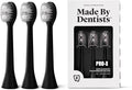 Made by Dentists PRO‑X Replacement Brush Heads – Compatible with PRO‑X Sonic Toothbrush (3 Pack) – Dentist‑Designed Deep Plaque Removal Soft Bristles Travel‑Ready Black
