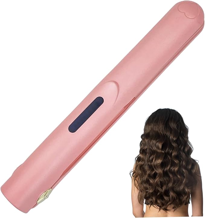 Cordless Hair Straighteners Hair Straightener Curler Portable Straighteners with 3 Adjustable Temperature Fast Heating Cordless Curling Iron for Home Salon Style 1