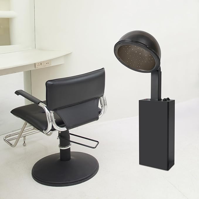 1200w Hooded Hair Dryer 185-284℉ Temperature &amp Timer 30-75° Angle Adjustment 12in Dome Hood Conditioning Salon Hair Dryer for Home Salon Freestanding Hair Drying Station