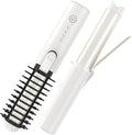 Youbella Cordless Hair Curling Iron Brush Portable Travel Hair Curler Mini 1.5″ Heated Round Brush 3-in-1 USB Rechargeable Straightening Wand for Styling &amp Smoothing 200 Million Ionic Care Wh