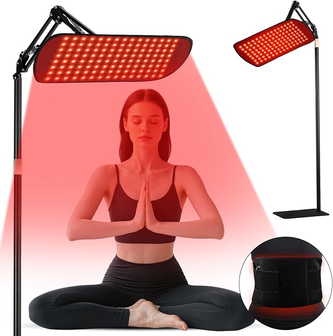 135 Red Light Therapy for Face and Body Multifunction Red Light Therapy with Stand Dual Different LEDs(660nm&amp 850nm) Light with Belt and Stand