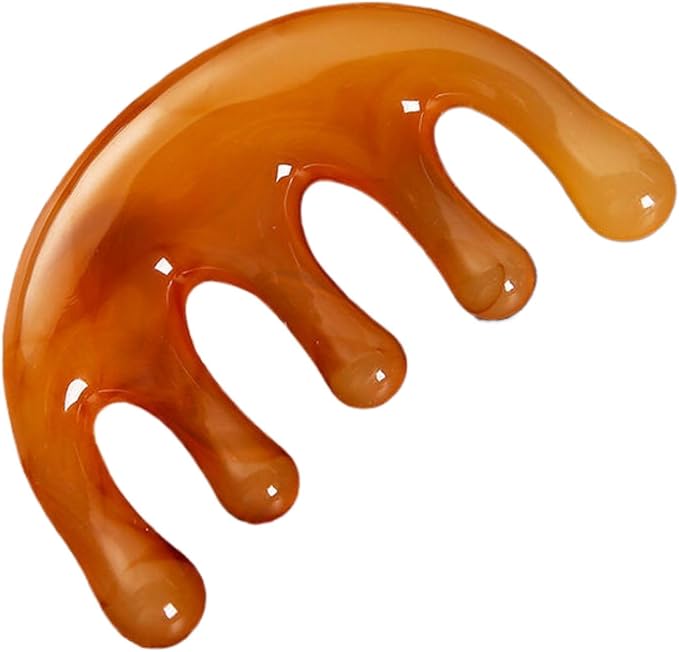 树脂大五齿 Scalp Massage Comb for Women Men按摩梳子经络梳五爪头部刮痧舒筋器拔经棒工具 HomeOffice Body Electric Massagers