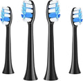 Compatible for Fairywill P11 T9 P80 Electric Toothbrush Heads(Black 4pcs)