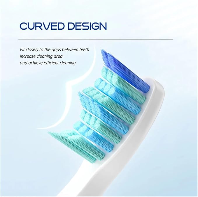 Replacement Brush Heads Compatible for Electric Toothbrushes E1-9/SG2303/SG575 Vacuum Packing(20pcs White)