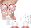 Electric Breast Nipple Massager | Negative Pressure Vacuum Breast Cup | Liposuction Device for Chest Enlargement Enhance | Anti-Sagging Firming Breast Blood Circulation (12.5cm)