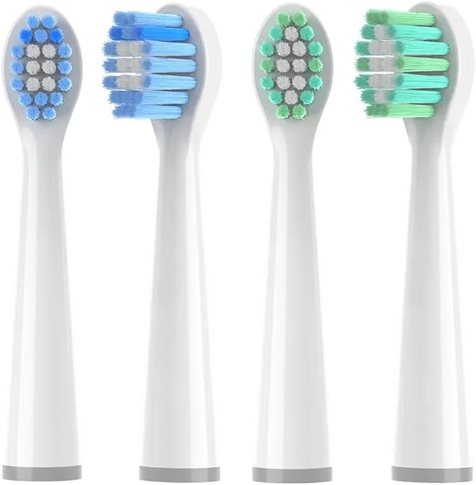 4 Pcs Replacement Brush Heads for usmile Q3 Q3S Q1 Children's Electric Toothbrush Head Soft for Dupont Bristles with Dust Cover(Green)