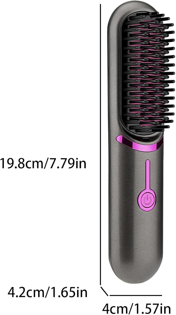 Hair Straightener Fast Heating Cordless Curling Comb for Travel Straightener Portable Anti-Frizz Styling Straightener for Salon Home Barbershop