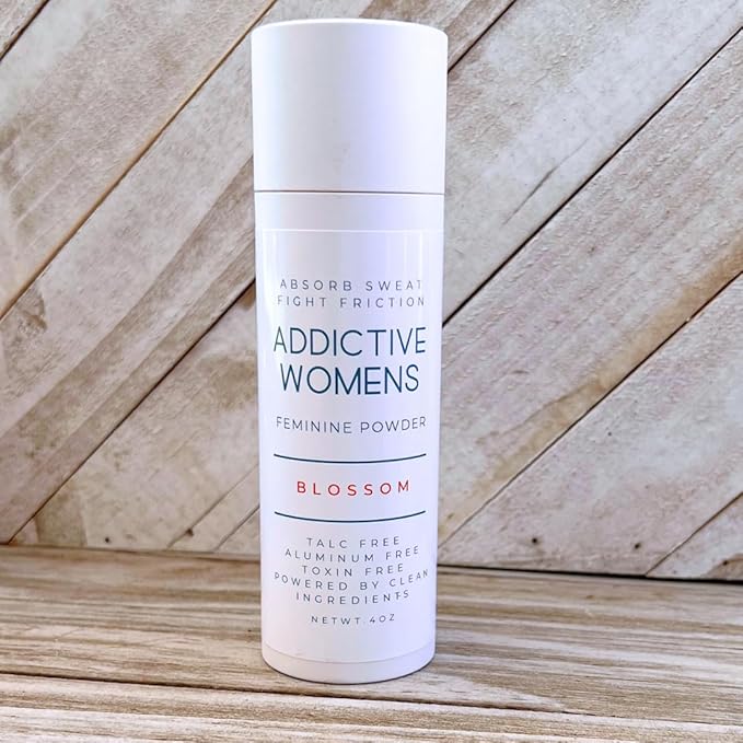 Addictive Womens Feminine Powder | Absorb Sweat | Fight Friction and Chaffing | Prevents Odor | Made from Natural Ingredients | Made in the USA (Blossom)
