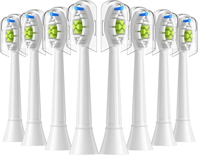 Replacement Toothbrush HeadsCompatible for Philips Electric for Handles(8pcs White)