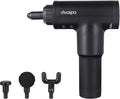 Vivitar - Vivaspa Deep Tissue Massage Gun Cordless Handheld Percussion Massager with LCD Display 4 Massage Heads 6 Speed Levels for Muscle Recovery (Black)