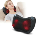 MLVOC Neck Massager &amp Back Massager with Heat - Portable 3-Speed Shiatsu Massage Pillow for Body Relief 37°C Thermal Therapy Rechargeable 2000mAh Battery for Home/Car/Office/Travel Use