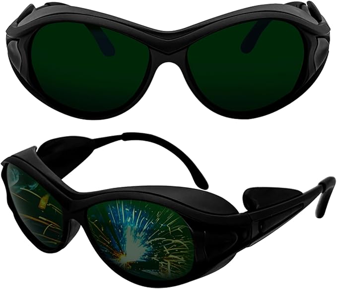 Wrap Around Side Shields &amp TR90 Frame Laser Safety Glasses ANSI Z87.1 for Welding/Red Light Therapy