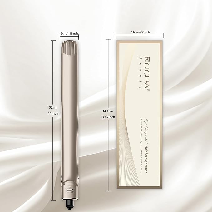 RUCHA 2 in 1 Straightener and Curler 200 Million Negative Ions Air Suspended Hair Straightener