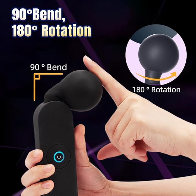 Personal Massager Cordless Handheld Massager with LCD Display Waterproof Smart Heating USB Rechargeable Whisper Quiet 6 Speed Levels12 Vibration Modes for Full-Body Relaxation &amp Fatigue Reli