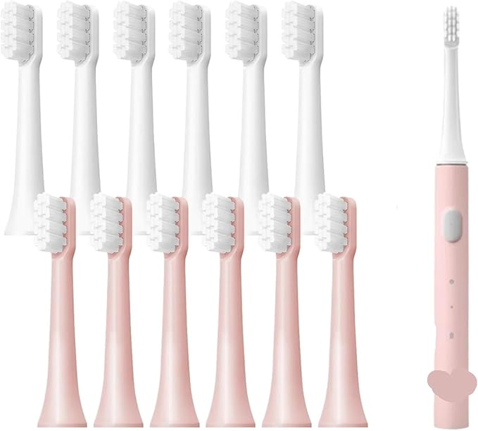 6/12Pcs Replacement Brush Heads for XIAOMI MIJIA T100 Mes603 Electric Toothbrush Vacuum Dupont Soft Bristle Suitable Nozzles(T100-WH3 PK3)