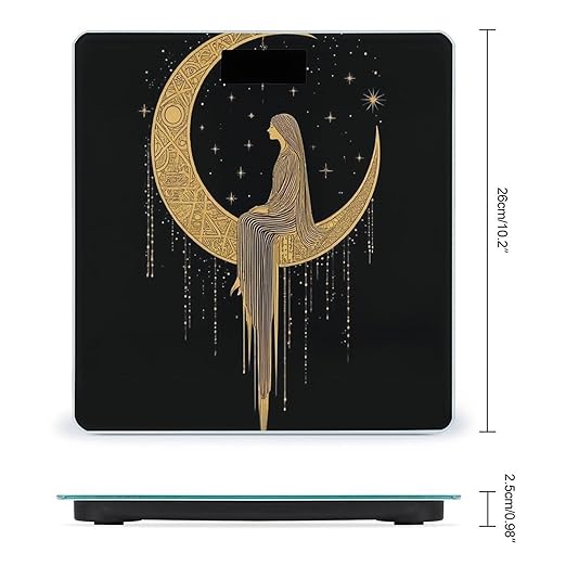 Digital Bathroom Weighing Scale Energy Saving Scale Smart Scale for Body Weight Sacral Night Girl on Moon