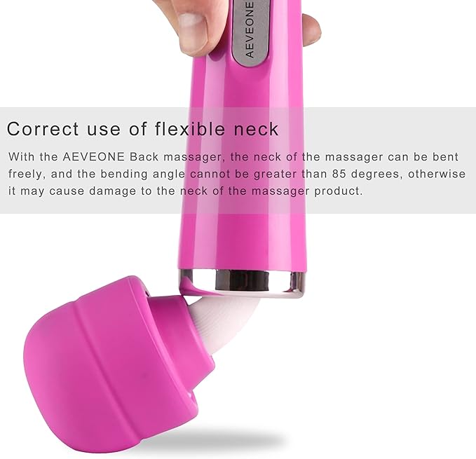 Wired Powerful Handheld Electric Massager Strong Personal Back Massage for Sports Recovery Muscle Aches Body Pain (Rose red)