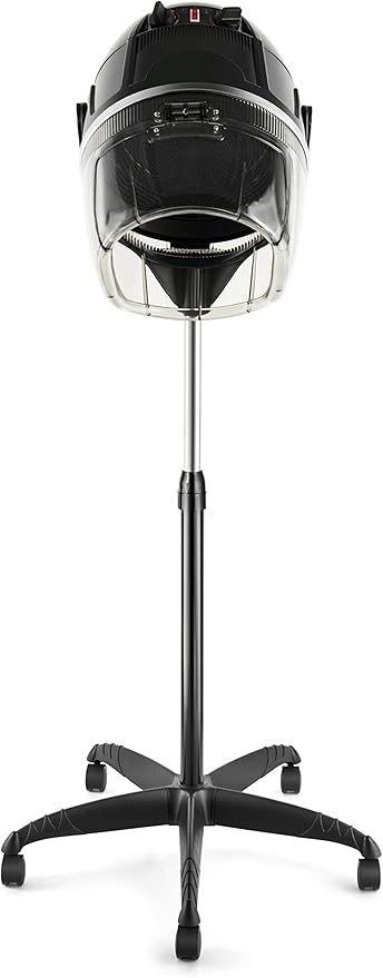 Professional Hooded Hair Dryer Height Adjustable Stand-Up Bonnet Hair Dryer on Wheels