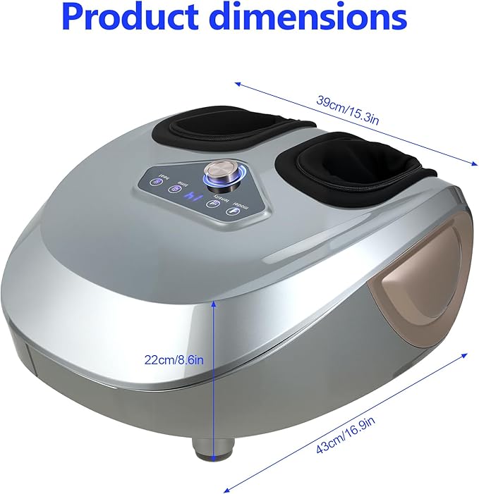 Electric Foot Massager Shiatsu Foot Massage Machine with Remote Control Multi‑Mode Kneading 3 Heat Levels Deep Rolling Massage for Plantar Fasciitis Foot Pain &amp Fatigue Relief Auto‑Off Timer