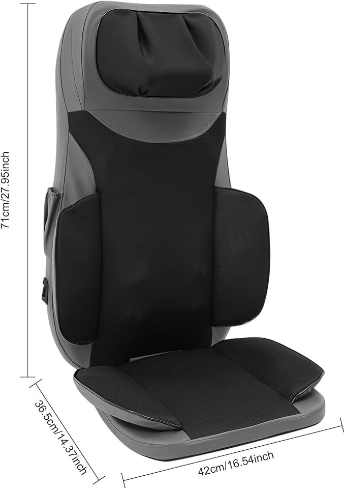 Massage Cushion for Neck and Back Comfortable Back Massage for Pain Relief 5-in-1 Massages Chair with Heat for Office Home Car 3D Floating