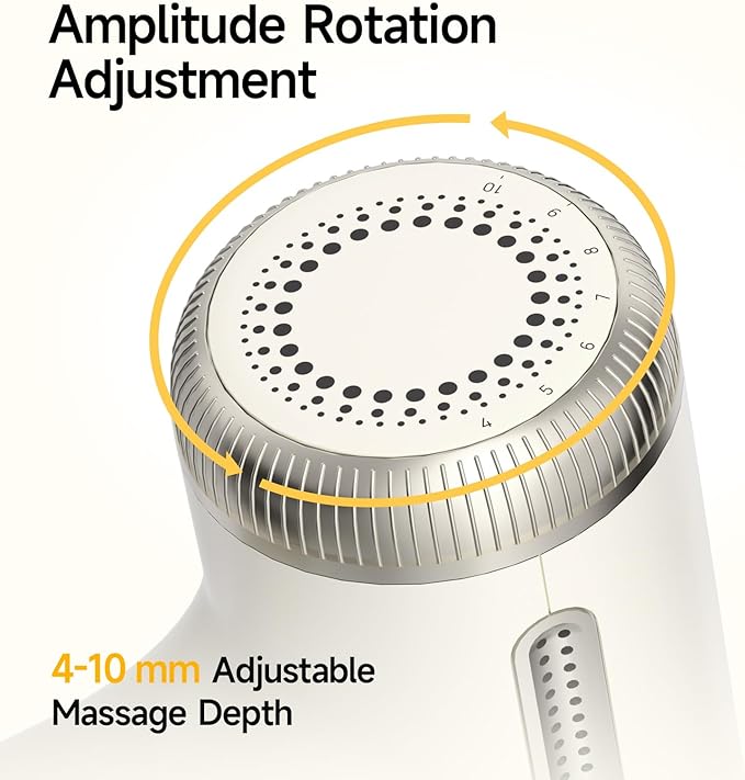 Super Mini Massage Gun Deep Tissue Muscle Massager with Adjustable Amplitude Portable Handheld Percussion Massager Quiet for Home Gym &amp Travel Pearl White