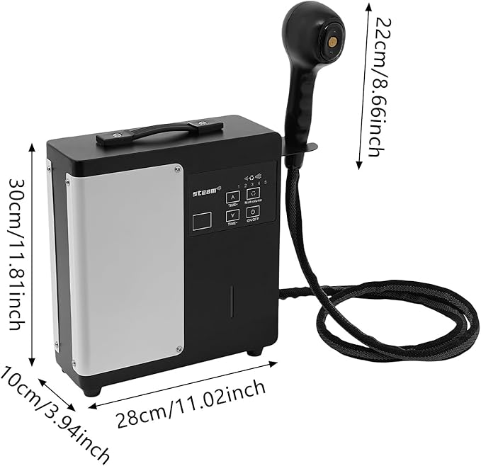 Professional Nano Hair Steamer with Adjustable Timer &amp Mist Control - 500ml Hot Mist Steamer for Deep Hair Treatment at Home/Salon (Black/White)