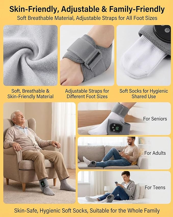 Try Massage ProTriple Therapy Foot MassagerAnkle Renew Spa Bath Cordless Electric Heated with 5 Heat &amp 3 Vibration for Pain Relief Relaxation Neuropathy Home Office Family Ideal Gift (1)