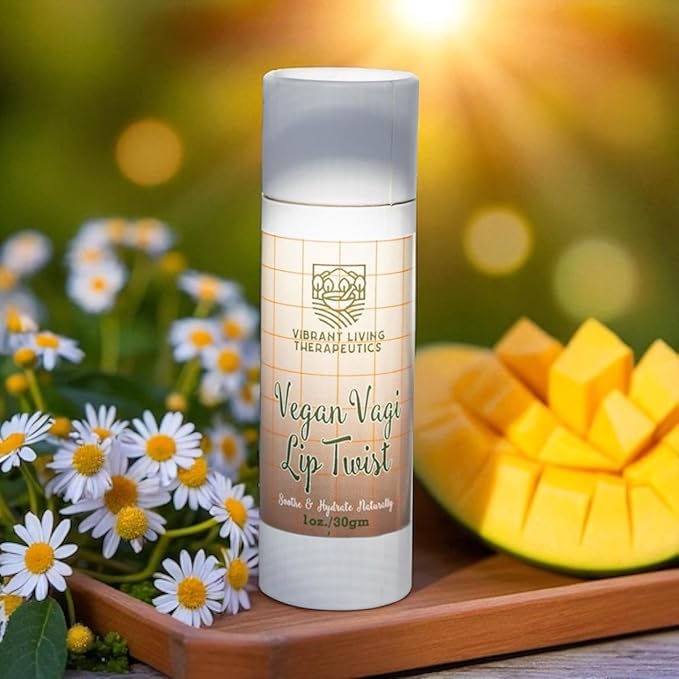 Vegan VagiLipTwist Menopause Balm by VLT| Hormone-Free Beeswax-Free External Vaginal Moisturizer for Menopause Dryness| Plant-Based Intimate Balm| Eco-Friendly Paper Push-Up Tube|