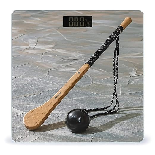 Hockey Stick Bathroom Scale for Body Weight Bathroom Weighing Scales with Back Lit LED Display Sturdy Tempered Glass Body Weight Bathroom Scale 400lb Weighing