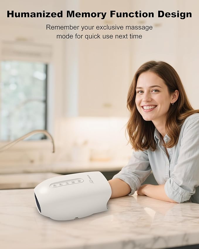 Snailax Hand Massager with Heat and Compression Hand Massager for Arthritis and Carpal Tunnel Relief Rechargeable Finger Wrist Massager for Pain Relief