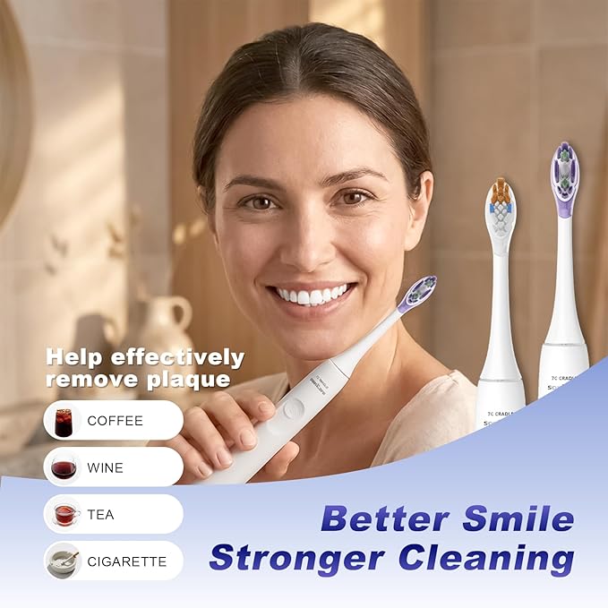 Replacement Toothbrush Heads Compatible with Philips Sonicare Click-on Handles Replacement Brush Head Electric Toothbrush Head 16 Pack