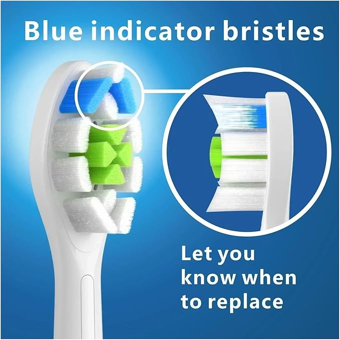 8 Pack Replacement Toothbrush Heads Compatible for HX6063 with Hygienic Caps Fits Electri(Black B)