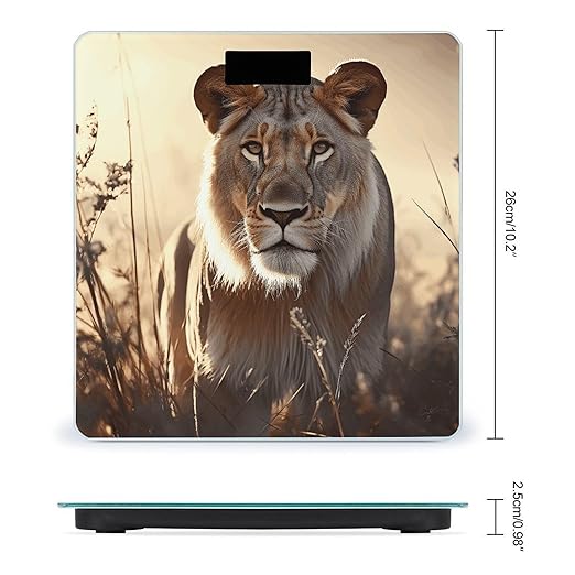 Female Lion Smart Scale for Body Weight Accurate Bathroom Scale with LED Display Digital Weight Scales Weighing Machine High Precision Scales for Bath Home