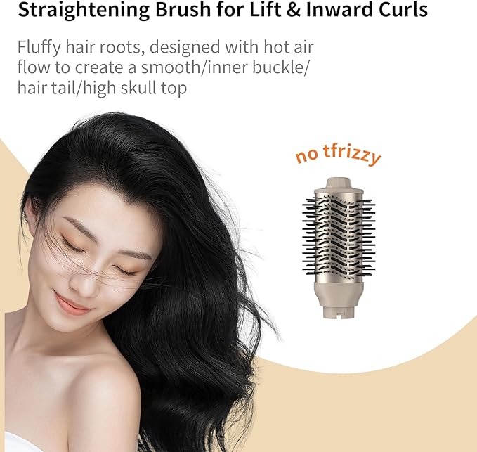 Foldable 2-in-1 Hair Styler (Dries &amp Styles) | Your Choice of 5-Piece or 9-Piece Attachment Kit | Adjustable High/Low Heat &amp Speed for All Hair Types (Straight Wavy Curly Thick) (501)