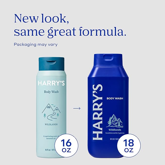 Harry's Men's Body Wash - Wildlands - (3 Pack) 18 fl oz - Shower Gel for Men - No Parabens Sulfates or Dyes