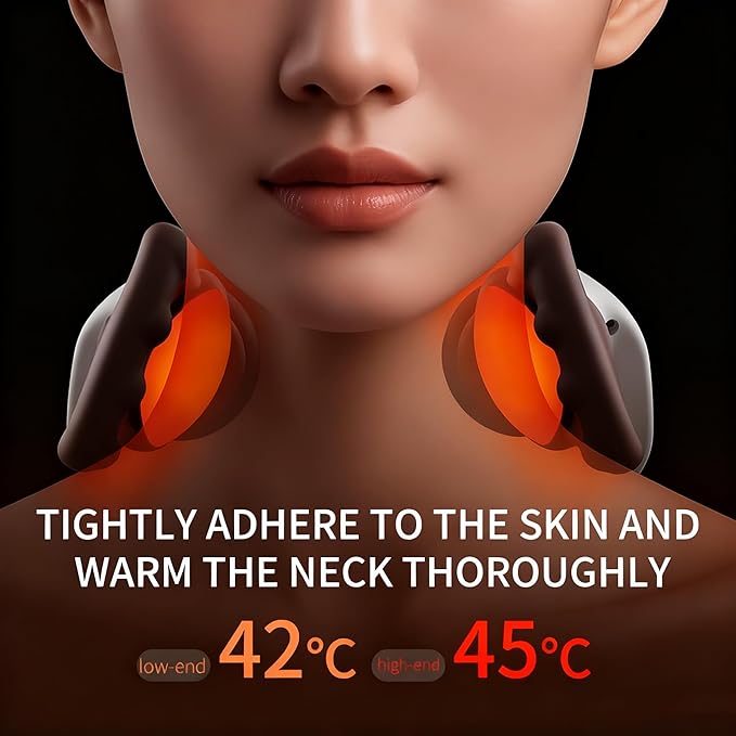 Neck Massager for Pain Relief Deep Tissue Neck and Shoulder Massager with Heat Shiatsu Simulates Hand Massager Gifts for Women Men Mom and Dad