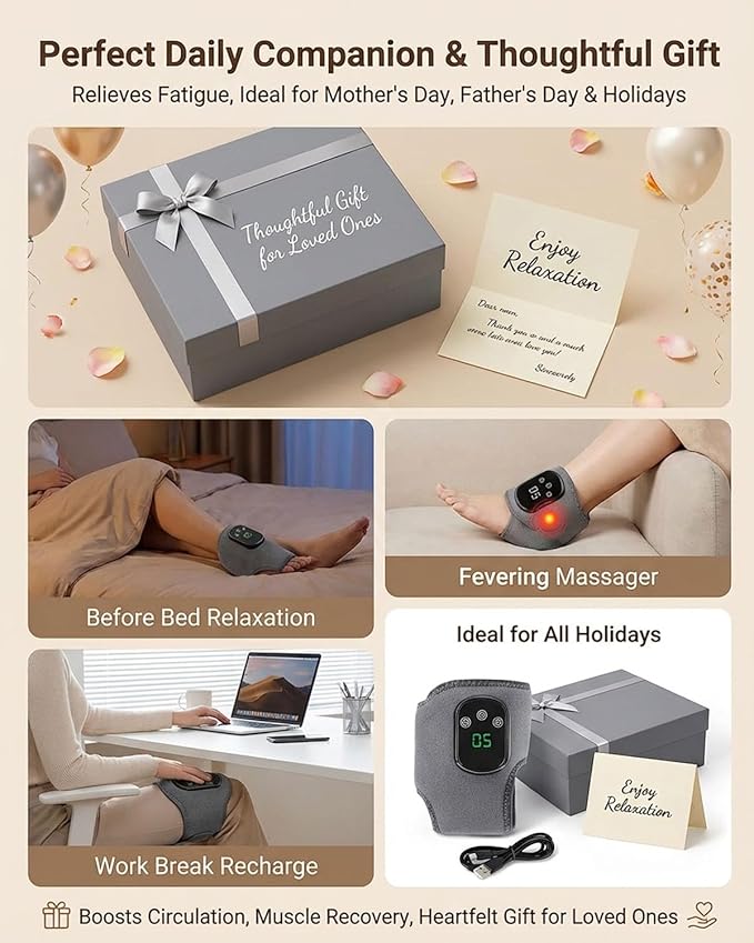 Try Massage ProTriple Therapy Foot MassagerAnkle Renew Spa Bath Cordless Electric Heated with 5 Heat &amp 3 Vibration for Pain Relief Relaxation Neuropathy Home Office Family Ideal Gift (2)