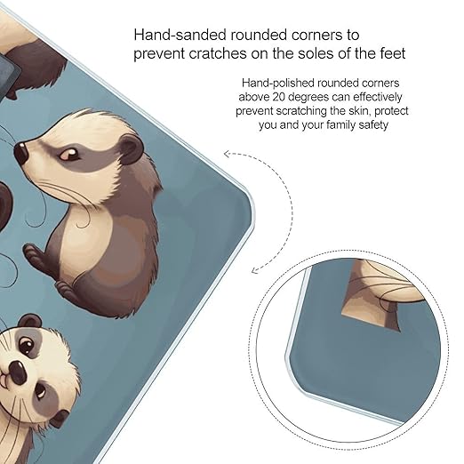 Hairy Ferret Digital Bathroom Scale Fashion Unique Weight Scale BMI Anti-Slip Precision Weighing Scales Suitable for Home Bedrooms Use and Gift