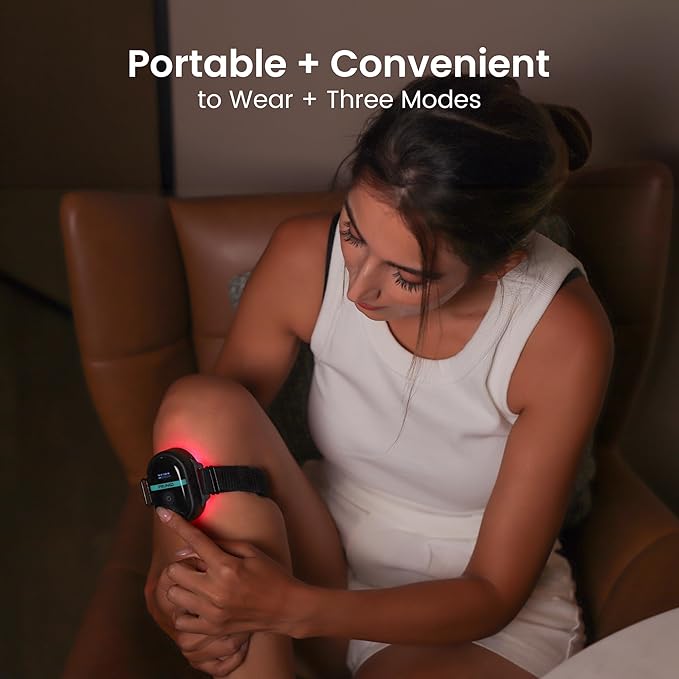 Red Light Therapy Module PRUNGO 650nm red Light and 850nm Infrared Polarized Light Device to relieves The Pain for Wrists Ankles Knees and Other Joints or Muscle Areas of The Body