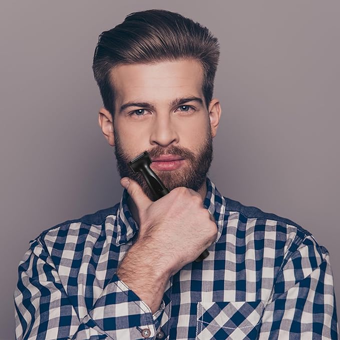 Rechargeable Metal Nose Hair Trimmer Portable Painless Ear and Nostril Hair Remover with Dual Removable Heads Lightweight for Travel and Easy Cleaning Maintenance