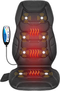 COMFIER Massage Seat Cushion Back Massager with 8 Vibration Nodes &amp 5 Modes Adjustable Chair Massage Pad with Heat for Home Office Heated Chair PadGifts for MenWomen