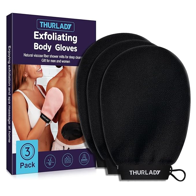Matte Black Safety Razor Kit with Exfoliating Gloves
